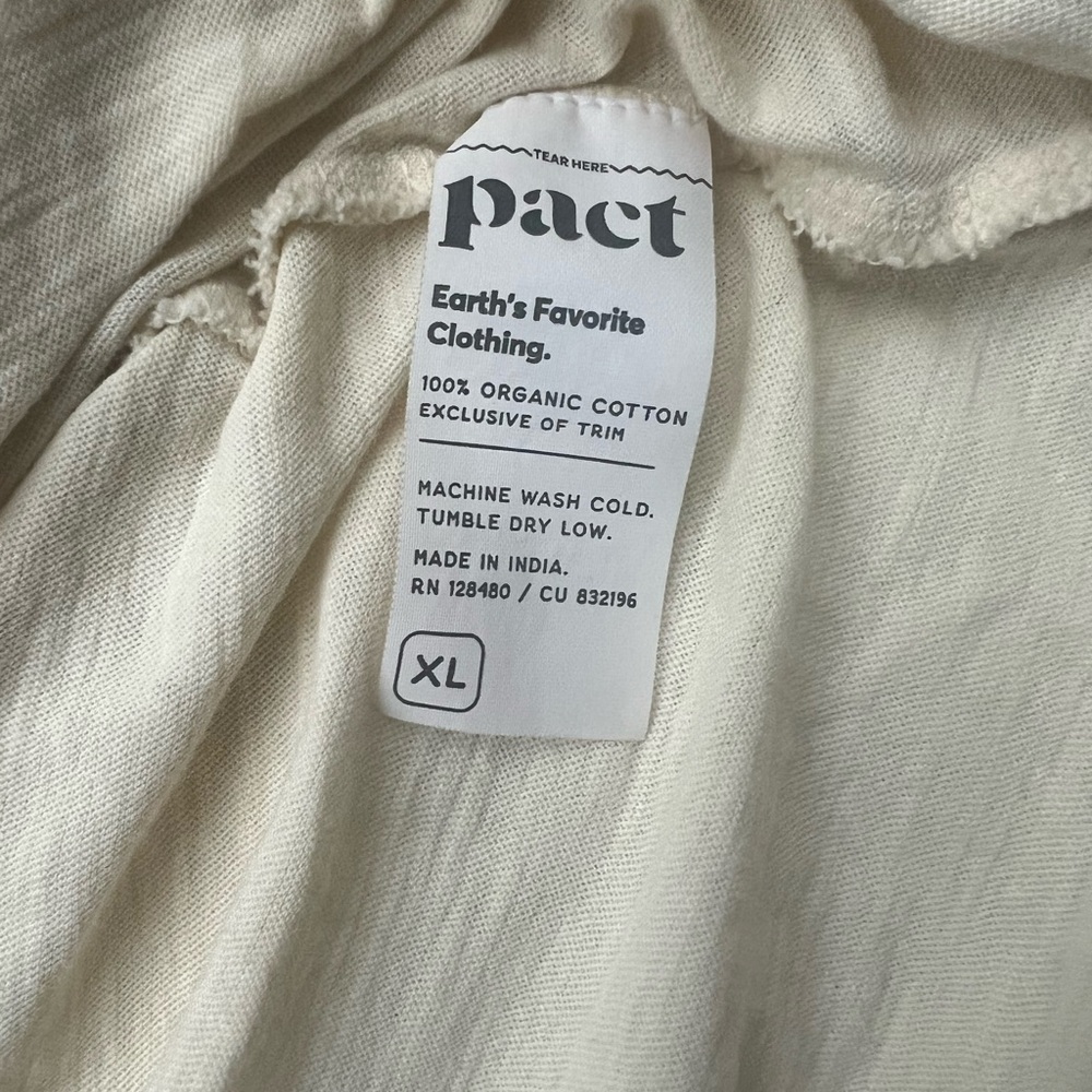 Pact Women's Light Yellow Tank Top - Picture 4 of 4